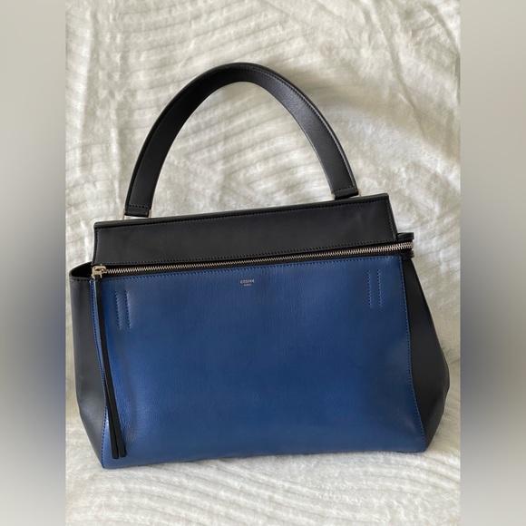Celine edge medium calf hair leether shoulder bag - Picture 4 of 17